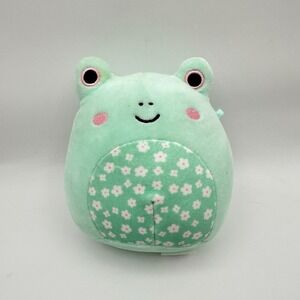 Squishmallows‎ Wendy The Frog Green Floral Belly Plushie Toy Stuffed Animal 5"